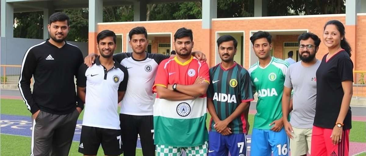 Goa Football Dynamo player community gathering showing diverse Indian players